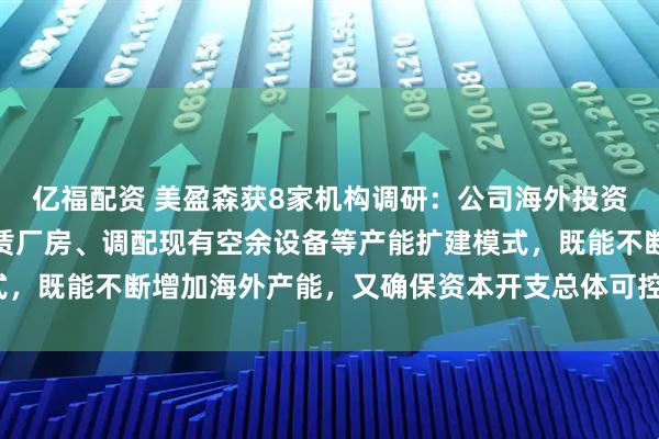 亿福配资 美盈森获8家机构调研：公司海外投资较为谨慎，主要采取租赁厂房、调配现有空余设备等产能扩建模式，既能不断增加海外产能，又确保资本开支总体可控（附调研问答）