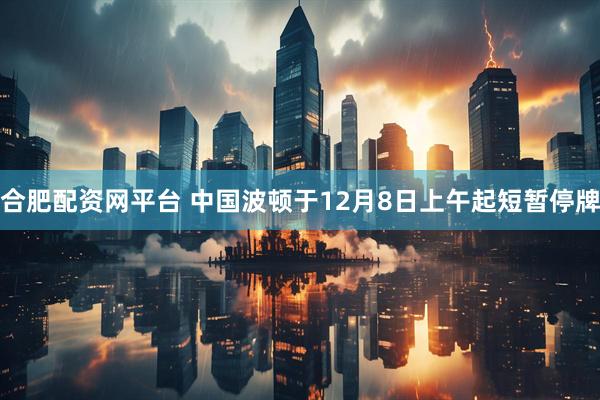 合肥配资网平台 中国波顿于12月8日上午起短暂停牌